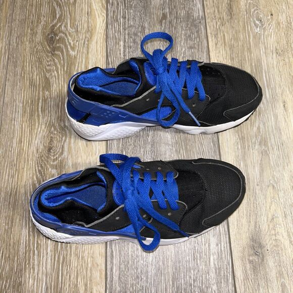 Nike Air Huarache Run GS Nike 654275-005 Black Blue Kids Youth US Size 5.5Y - Picture 2 of 11